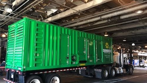 Hartsfield-Jackson plans to install about 20 generators similar to this one to get full backup power in the event of an outage like the one that halted flights one day in December 2017. Source: Hartsfield-Jackson