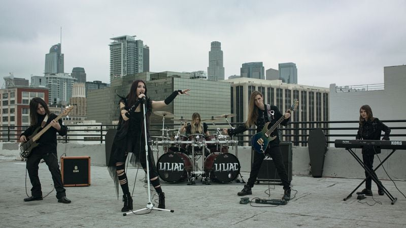 Liliac on the set of their video for "We Are the Children."
