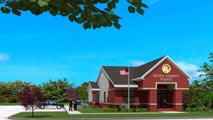 A rendering of the new police precinct at the Fairview complex.