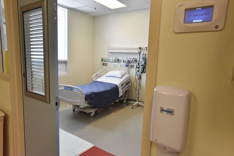 July 26, 2019 Decatur - Picture shows the room, where medical missionary and Ebola patient Dr. Kent Brantly was treated five years ago, at Emory University's Serious Communicable Diseases Unit on Friday, July 26, 2019. Five years ago Aug. 2, medical missionary Dr. Kent Brantly became the first Ebola patient to set foot on American soil. Brantly was a very sick man. He had acquired the deadly Zaire strain of Ebola while working with patients at a Liberian hospital, and the disease was destroying his body, causing a life-threatening metabolic imbalance and heart arrhythmia. But this was a moment an Emory team of infectious disease specialists, had long been preparing for - over a decade in fact. (Hyosub Shin / Hyosub.Shin@ajc.com)
