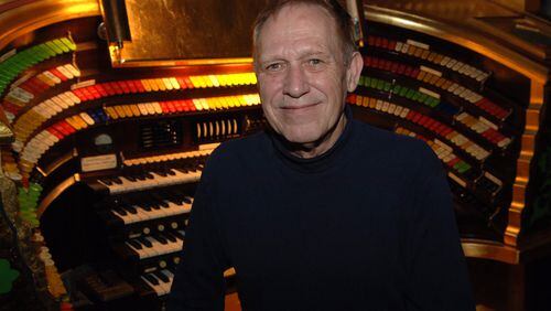 This Dec. 1, 2006 file photo shows Larry-Douglas Embury at the keys of the Fox Theatre s Might Mo organ.
