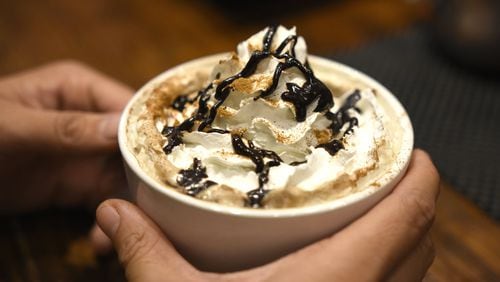 Ebrik Coffee Room in Atlanta is one of the great places to go in the metro area if you’re in the mood for a hot chocolate. DAVID BARNES / DAVID.BARNES@AJC.COM