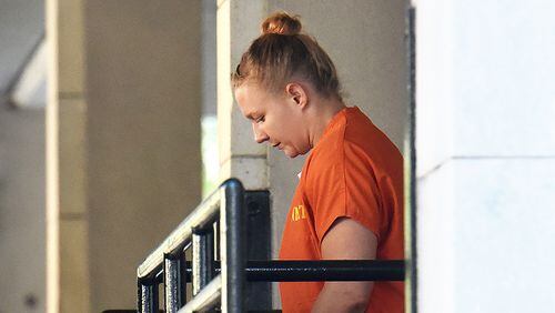 Reality Leigh Winner leaving the federal courthouse in Augusta on June 8, 2017.  HYOSUB SHIN / HSHIN@AJC.COM