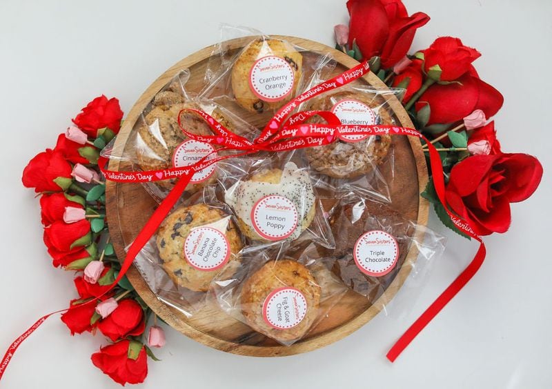 Sconies are miniature version of full sized Seven Sister Scones, available for Valentine’s Day in an assortment of their customers’ favorite flavors.
Courtesy of Amy Cole Photography