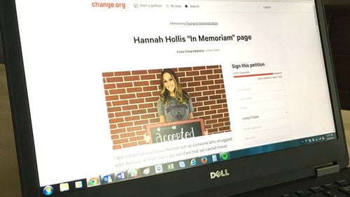 A petition urging Pearland, Texas, school administrators to allow a yearbook memorial page for Pearland High School senior Hannah Hollis, who killed herself March 19, was signed more than 6,000 times.