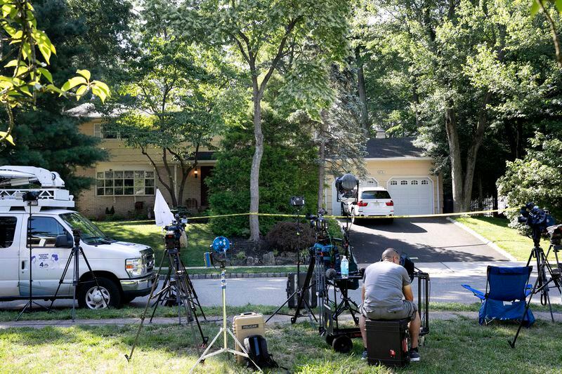 The home of U.S. District Judge Esther Salas, in North Brunswick, N.J., where a gunman posing as a deliveryman shot and killed Salas' 20-year-old son and wounded her husband before fleeing.