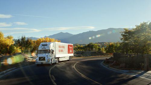 Anheuser-Busch in October 2016 announced it completed the first commercial shipment by a self-driving truck, sending a beer-filled tractor-trailer more than 120 miles through Colorado. (Anheuser-Busch)