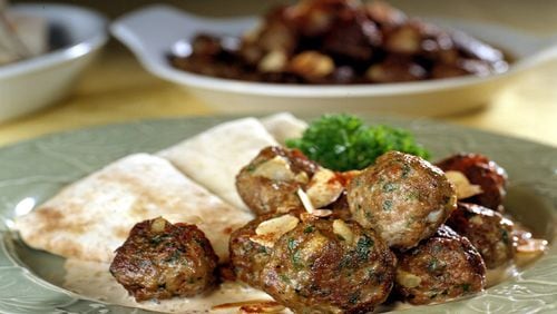 Pair spiced lamb meatballs with wine for a relaxing dinner at home. (James F. Quinn/Chicago Tribune/TNS)