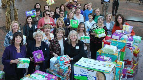 With backing of elected officials in Cobb, diapers - especially sizes 4-6 - are being collected throughout September by the Cobb Children’s Fund. Donations should be dropped off by 5 p.m. Sept. 30 in Glover Park on the Historic Marietta Square. (Courtesy of Cobb Diaper Day)