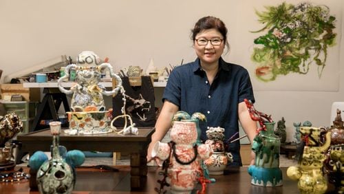 Jiha Moon, an Atlanta visual artist who works in ceramics, paint, fabric and other media, is the honorary chair of Art Crush, the yearly fundraiser for the nonprofit arts publication Burnaway. Art Crush takes place Saturday, Feb. 16. CONTRIBUTED: BURNAWAY