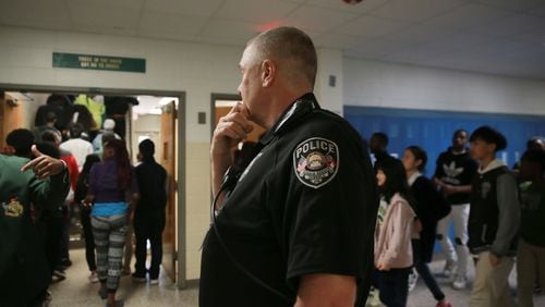 The DeKalb County School District is hiring more school resource officers and campus supervisors for its middle and high schools. (Elijah Nouvelage for The Atlanta Journal-Constitution, 2019)