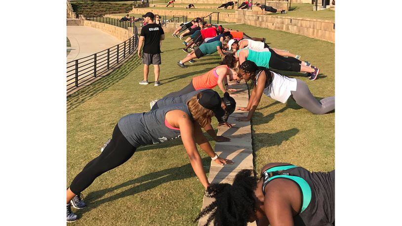 A health and fitness fair in Woodstock will follow the Saturday, Sept. 7, AMPED in the Park hour-long workout at the Northside Hospital-Cherokee Amphitheater. WOODSTOCK PARKS AND RECREATION via Facebook