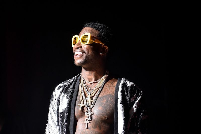 Gucci Mane at his June show at the Fox Theatre. (Photo by Paras Griffin/Getty Images for Atlantic Records)