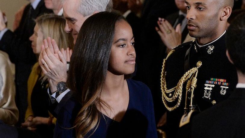 Malia Obama leaves the State Dining room of the White House Jan. 12, 2017 in Washington, D.C. (Olivier Douliery/Abaca Press/TNS)