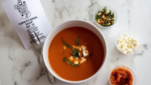 Tomato Basil Soup from chef Remi Granger's Better the Next Day food delivery.