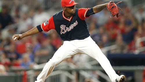 Braves pitcher Julio Teheran was told late Monday that his scheduled start would be moved back from Tuesday to Wednesday to accomodate a prospect called up from Triple-A. (Photo by Mike Zarrilli/Getty Images)