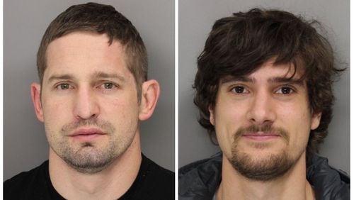 Mugshots of Brian Sims, left, and Stephen Ahlquist