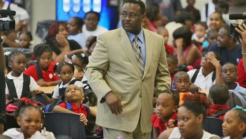 Crawford Lewis, pictured in 2008 during his time as superintendent, worked in DeKalb schools for 33 years. (AJC file photo)
