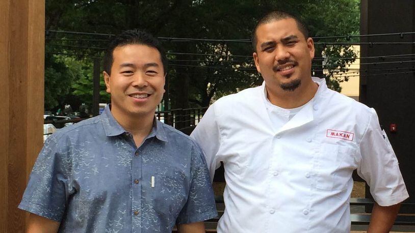 Michael Lo, left, and George Yu operate Makan, a Decatur restaurant that offers Korean- and Chinese-inspired cuisine.