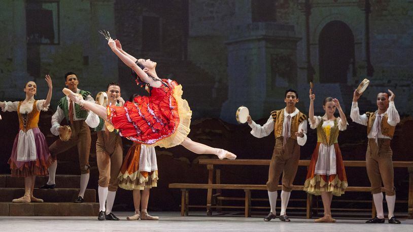 Atlanta Ballet artist Erica Alvarado dances as Kitri in Yuri Possokhov’s “Don Quixote.” CONTRIBUTED BY KIM KENNEY / ATLANTA BALLET