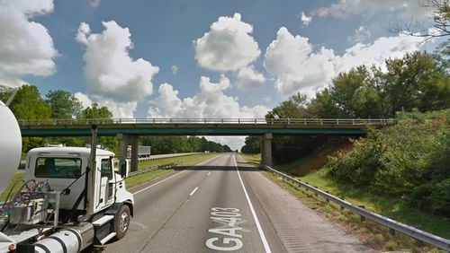 Lane closures for I-85 bridge replacements will slow traffic north of metro Atlanta. Google Maps
