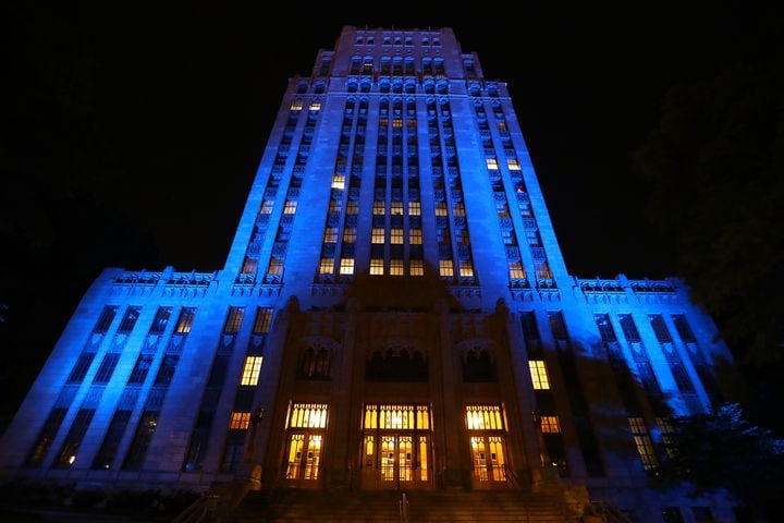 Photos: Atlanta ‘Lights It Blue’ for dedication of essential workers