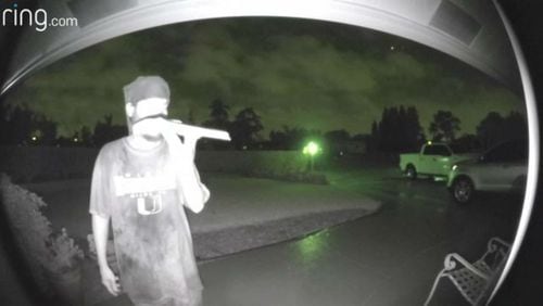 A man was caught on camera licking a doorbell camera. (Photo: WFTV.com)
