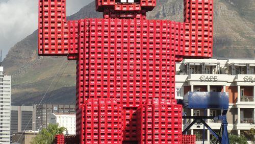 Bill Abernethy took this photo of what he called a “Lego Man” in Cape Town South Africa. Made from cases of Coca-Cola this tourist attraction was just one of many wonders in the area. Cape Town is fondly known as the Mother City. With jaw-dropping scenery to centuries-old architecture mingling with minimalist modern design, this scenic South African city encompasses old and new. The city is set against the backdrop of the iconic Table Mountain plateau and sapphire blue Table Bay, famous for its seal population and great white sharks.