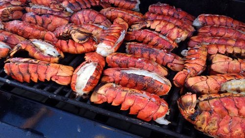 Lobster tails on the grill. (Susan Selasky/Detroit Free Press/TNS)