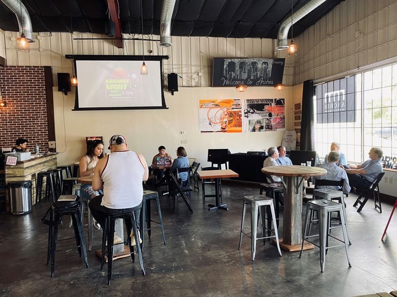 The Arches Brewery taproom is a gathering spot for Hapeville residents. 
(Bob Townsend for the Atlanta-Journal Constitution)