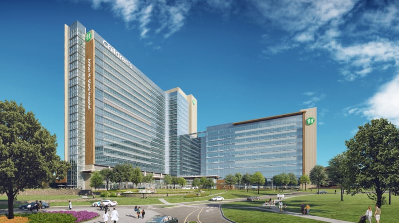 This is a rendering of the Arthur M. Blank Hospital.