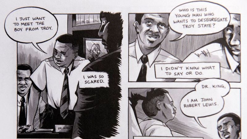 Detail from "March: Book One" by Rep. John Lewis (D-Ga.), Andrew Aydin and Nate Powell.