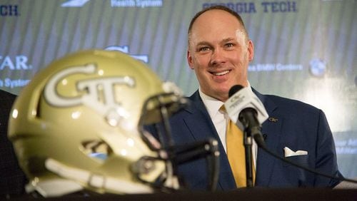 Geoff Collins was named Georgia Tech football coach at a news conference at Tech on December 7, 2018. (Photo by Phil Skinner)