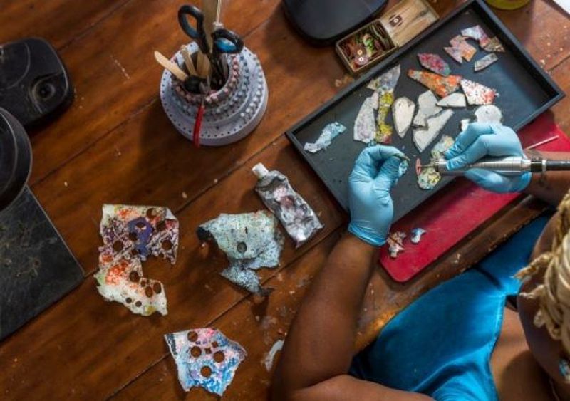 The social enterprise Rebel Nell hopes to begin designing handmade, one-of-a-kind jewelry in Atlanta soon, giving a hand-up to some of the city's homeless. Rebel Nell has put 34 women to work making jewelry in eight years. Courtesy of Rebel Nell