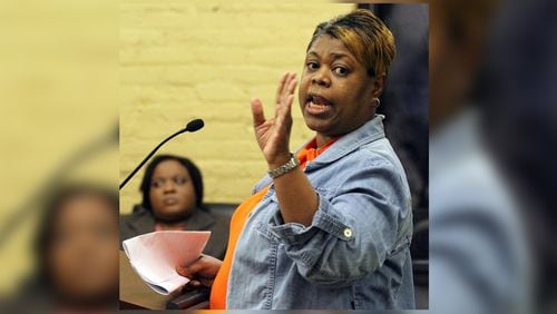 East Point Councilwoman Sharon Shropshire, seen here in a 2012 file photo, has long been a vocal critic of the city’s high utility rates. Records unearthed by a political opponent show the account linked to her home address is thousands of dollars in arrears, but the city has not cut off service.