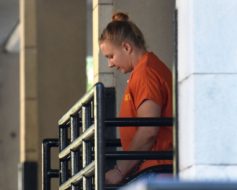 Reality Winner is seen leaving the federal courthouse in Augusta after a hearing last year. HYOSUB SHIN / HSHIN@AJC.COM