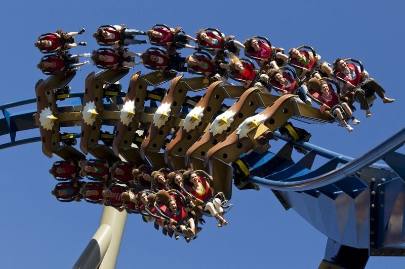 Dollywood, which just reopened for the season on March 18, sustained no damage during last November's wildfires that ravaged East Tennessee. Here the Wild Eagle, perched 21 stories above Dollywood, is America's first "wing coaster" so that riders have nothing but air above and below them. (Courtesy of Pigeon Forge Department of Tourism/TNS)