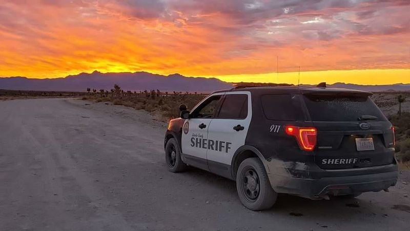 A body believed to be that of Jaime Feden, 33, of Bethel Park, Penn., was found Oct. 5, 2019, in the desert in Lincoln County, Nevada, pictured. Feden's married boyfriend, John Chapman, 39, of Oakland, Md., has been charged with kidnapping her.