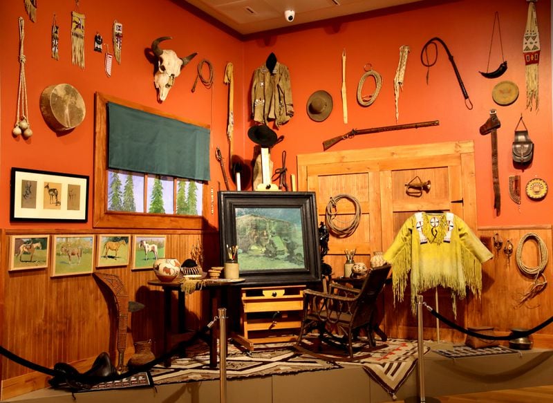 This recreation of Frederic Remington's studio is part of an extensive exhibit of Remington's art at the Booth Museum in Cartersville . CONTRIBUTED: THE BOOTH MUSEUM OF WESTERN ART