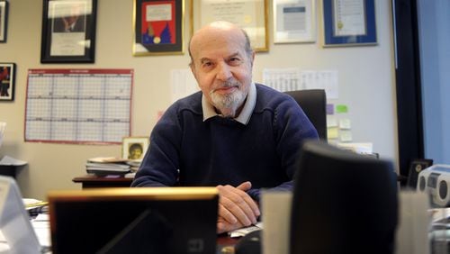Chris Manos, shown here in his Atlanta office on Dec. 17, 2012, has been producer of Theater of the Stars since 1960. TOTS is the oldest theater company in Atlanta — celebrating its 60th anniversary in 2013 — and is the organization that gave a start to many other theater, dance and opera companies in metro Atlanta. BITA HONARVAR / BHONARVAR@AJC.COM