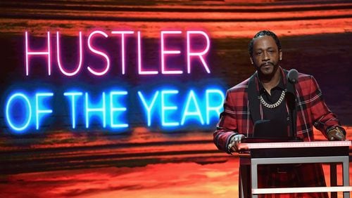 MIAMI BEACH, FL - OCTOBER 06: Katt Williams presents the Hustler of the Year award onstage during the BET Hip Hop Awards 2017 at The Fillmore Miami Beach at the Jackie Gleason Theater on October 6, 2017 in Miami Beach, Florida. (Photo by Gustavo Caballero/Getty Images for BET)