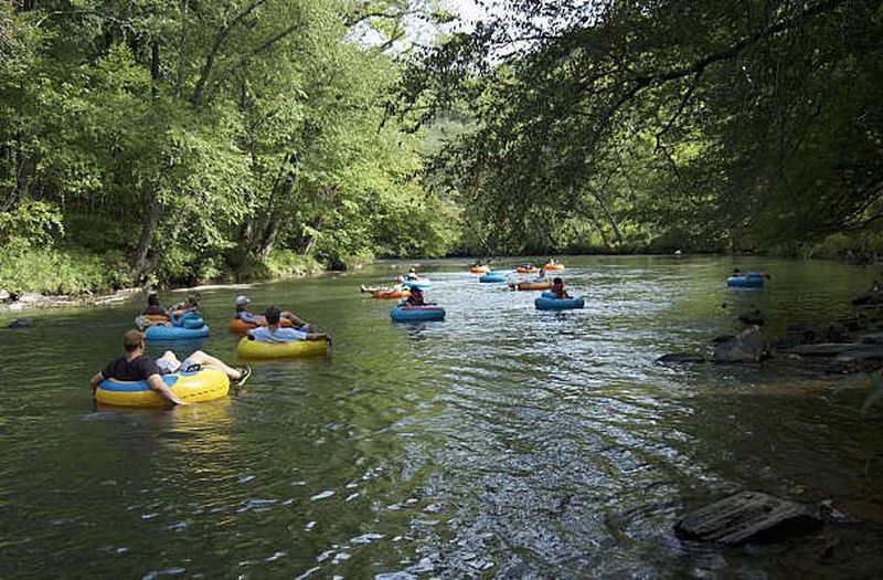 Tubing along the Chestatee River