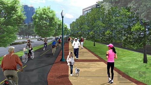 Two proposed trails would offer pedestrians and bicyclists a way to commute to work without driving in the Perimeter area of North Fulton and DeKalb counties. An open house on the trail projects is set for June 1 at 400 NorthPark, 1000 Abernathy Road NE, Sandy Springs. PERIMETER CENTER COMMUNITY IMPROVEMENT DISTRICTS