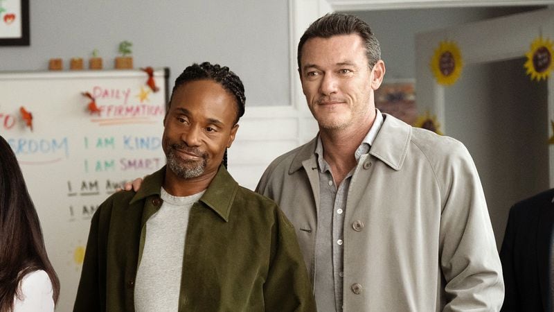 In "Our Son," Billy Porter (left) and Luke Evans portray a couple in a custody battle as their marriage ends. The film will headline opening night of the 2023 Out on Film festival. Photo: Courtesy of Out on Film