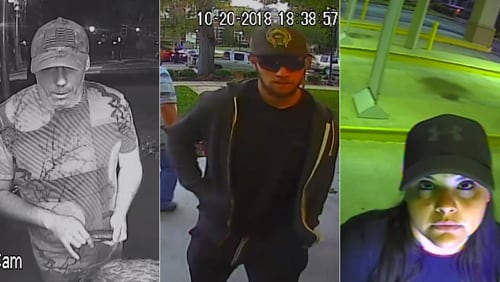 Police said these are just some of the persons of interest after the card information for about 100 bank customers was stolen.