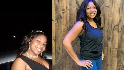 In the photo on the left, taken in 2010, Vida Robinson weighed 182 pounds. In the photo on the right, taken in November, she weighed 154 pounds. (All photos contributed by Vida Robinson)