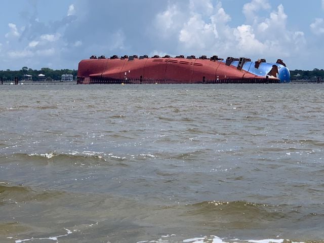 Golden Ray shipwreck as of July 2020