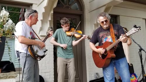 Magnolia Express playing at the recent Virginia Highland Porchfest.