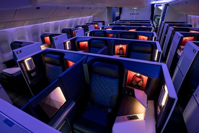 Delta's renovated Boeing 777s includes suites in Delta One business class. Credit: Chris Rank/Rank Studios. Source: Delta