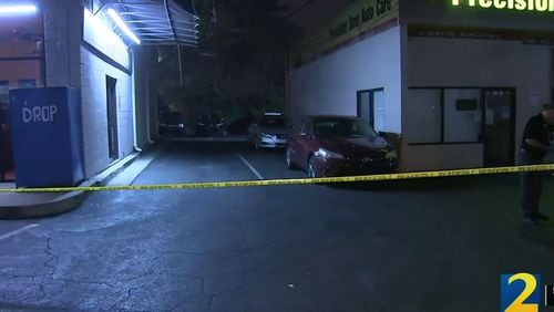 Cars parked outside a tire shop and dry cleaning business near the Allure Gentleman's Club sustained damage, according to Channel 2 Action News.